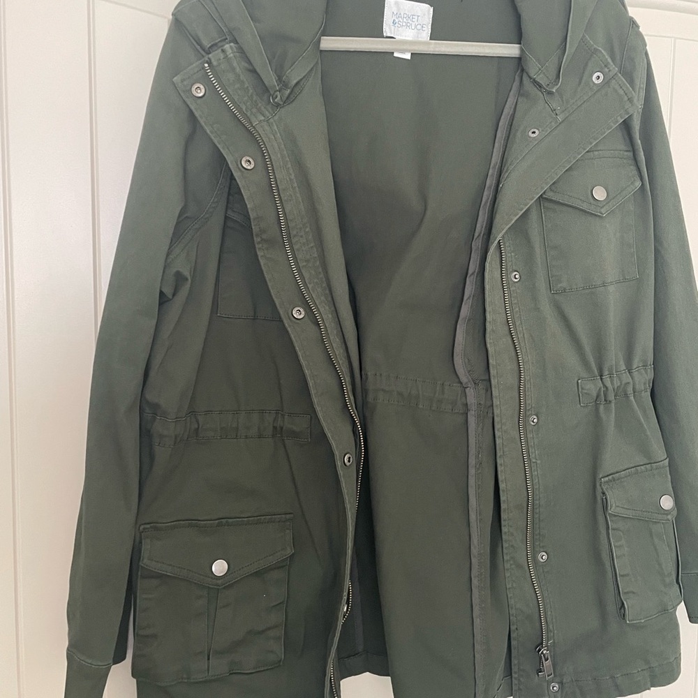 Market & Spruce Olive Utility Jacket